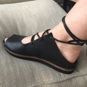 Free People black leather lace up Shoes